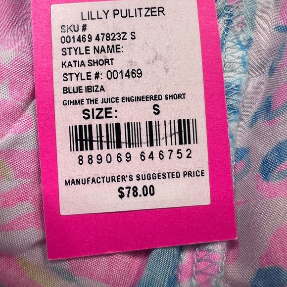 Lilly Pulitzer Katia Short Blue Ibiza White S,L - Picture 5 of 15